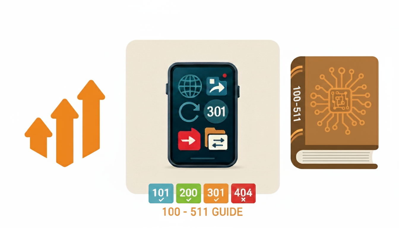 Complete guide to HTTP status codes covering 100-511 responses including redirects, errors, and SEO best practices